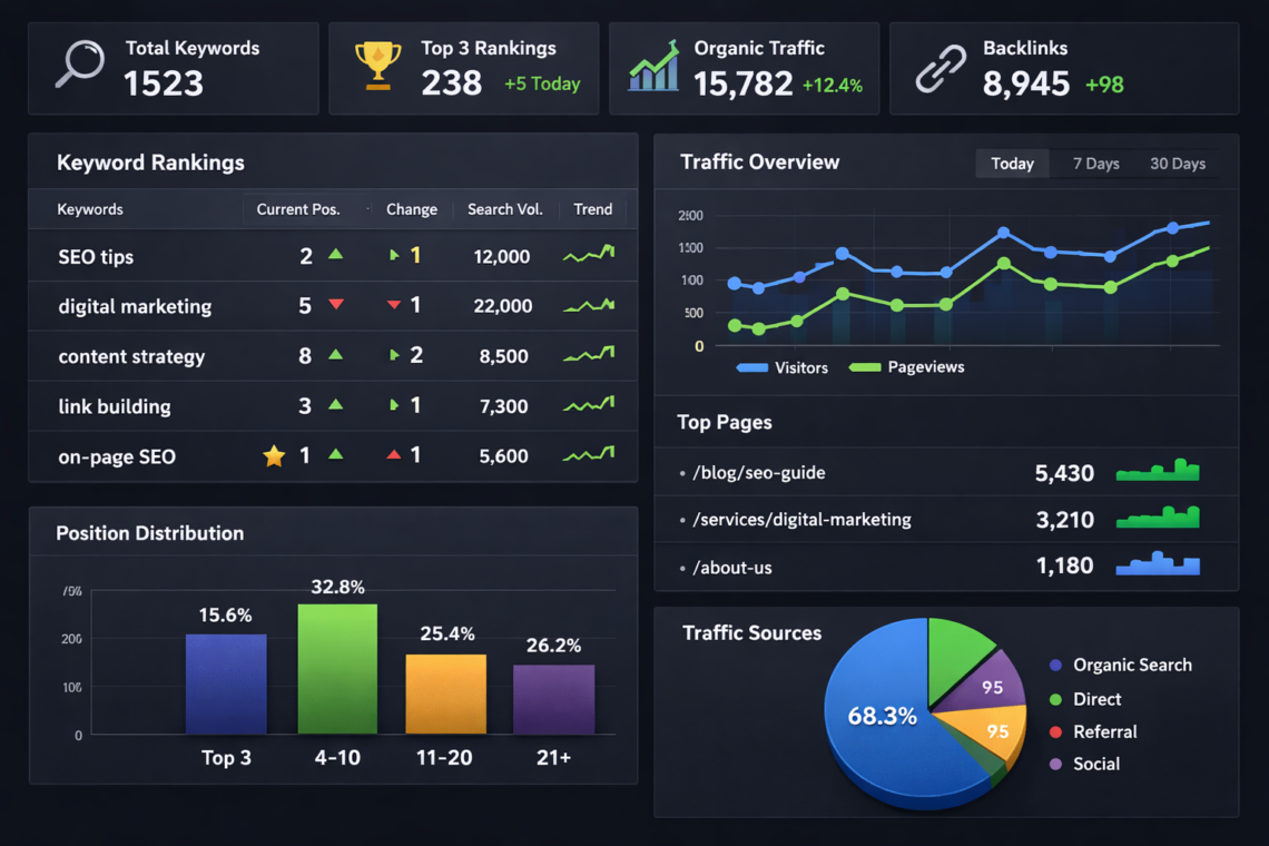 Live SEO Dashboard